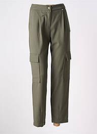 Pantalon cargo taille élastique vert KOCCA femme