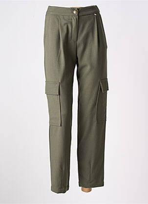 Pantalon cargo taille élastique vert KOCCA femme