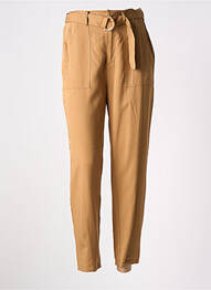 Pantalon slim taille élastique beige KOCCA femme