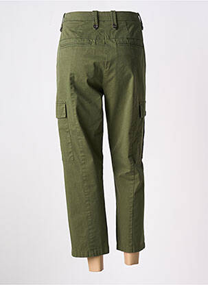 Pantalon 7/8 fermeture zippée sous rabat boutonné vert LION OF PORCHES femme