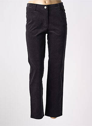 Pantalon droit fermeture zippée sous rabat boutonné gris OLSEN femme
