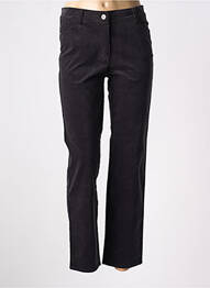 Pantalon droit fermeture zippée sous rabat boutonné gris OLSEN femme
