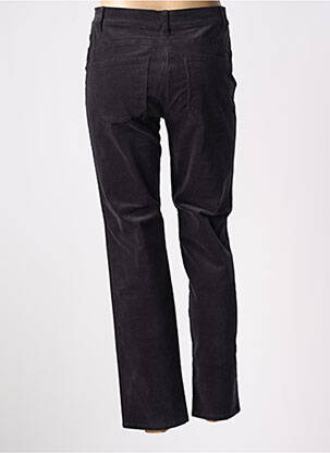 Pantalon droit fermeture zippée sous rabat boutonné gris OLSEN femme
