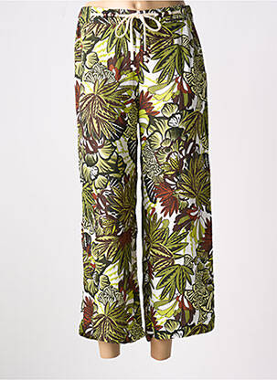 Pantalon 7/8 taille élastique vert DIANE LAURY femme