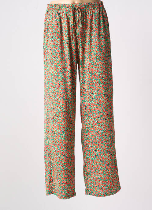 Pantalon droit taille élastique vert MOLLY BRACKEN femme