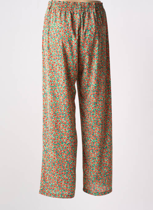 Pantalon droit taille élastique vert MOLLY BRACKEN femme
