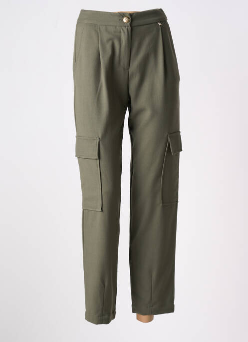 Pantalon cargo taille élastique vert KOCCA femme