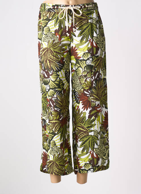 Pantalon 7/8 taille élastique vert DIANE LAURY femme