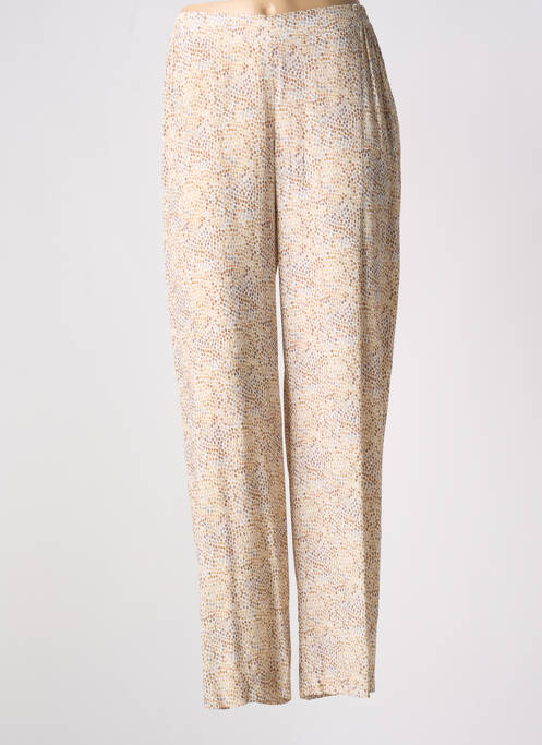 Pantalon droit beige SIGNE NATURE pour femme
