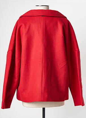 Manteau court coupe droite sans capuche rouge AGATHE & LOUISE femme
