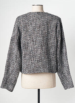 Veste casual col rond noir AGATHE & LOUISE femme