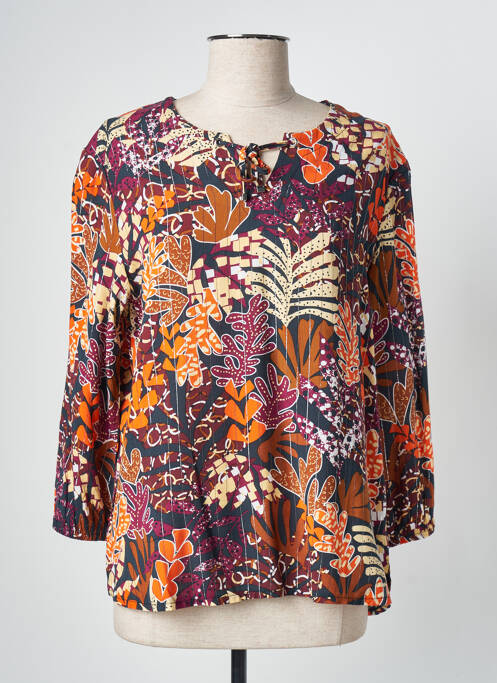 Blouse orange CHRISTINE LAURE pour femme