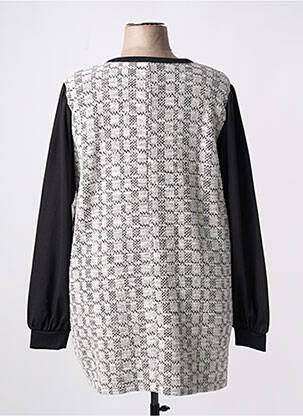 Gilet manches longues col rond gris ZHENZI femme