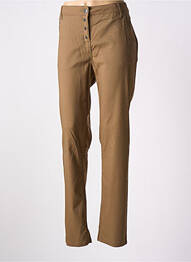 Pantalon flare stretch taille normale marron ZHENZI femme
