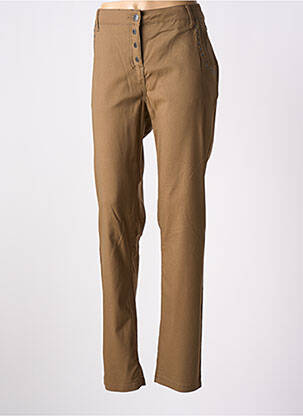 Pantalon flare stretch taille normale marron ZHENZI femme