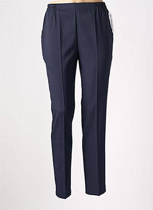 Pantalon droit taille élastique taille normale bleu GEVANA femme