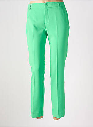 Pantalon 7/8 taille élastique taille normale vert SIGNATURE femme