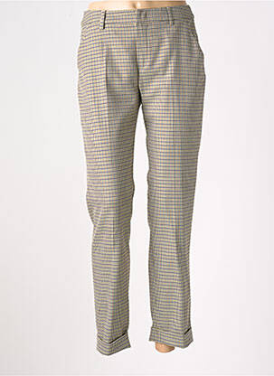 Pantalon 7/8 taille élastique taille normale beige SIGNATURE femme