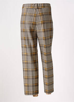 Pantalon 7/8 fermeture zippée sous rabat boutonné taille normale marron ANDAM femme