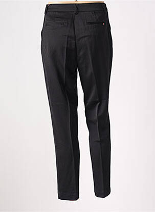 Pantalon droit fermeture zippée sous rabat avec crochet taille normale noir LION OF PORCHES femme