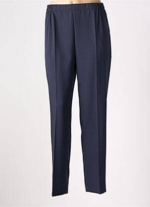 Pantalon droit taille élastique taille normale bleu GEVANA femme