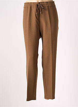 Pantalon droit taille élastique taille normale marron ANDAM femme