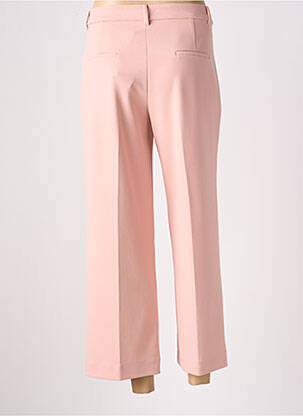 Pantalon 7/8 fermeture zippée sous rabat avec crochet taille normale rose SIGNATURE femme