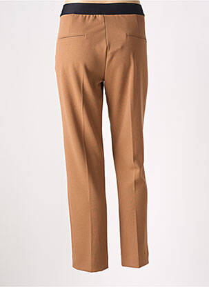 Pantalon 7/8 taille élastique taille normale marron SIGNATURE femme