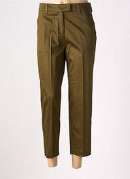 Pantalon 7/8 fermeture zippée sous rabat avec crochet taille normale vert LION OF PORCHES femme