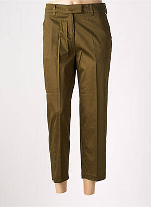 Pantalon 7/8 fermeture zippée sous rabat avec crochet taille normale vert LION OF PORCHES femme