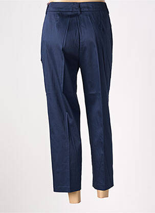 Pantalon 7/8 fermeture zippée sous rabat avec crochet taille normale bleu LION OF PORCHES femme
