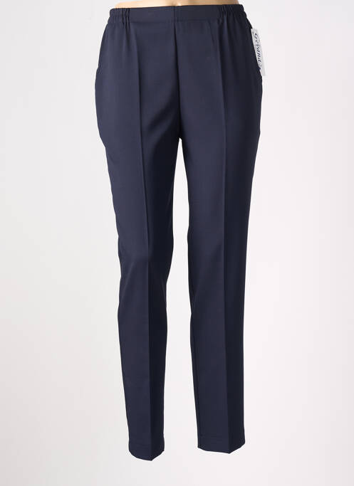 Pantalon droit taille élastique taille normale bleu GEVANA femme