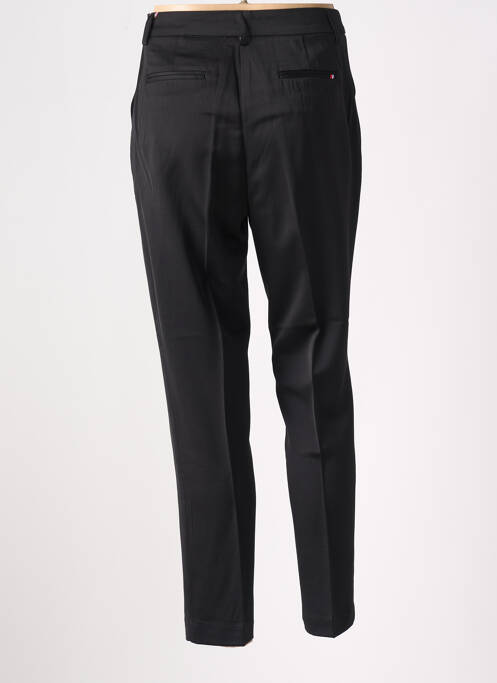 Pantalon droit fermeture zippée sous rabat avec crochet taille normale noir LION OF PORCHES femme