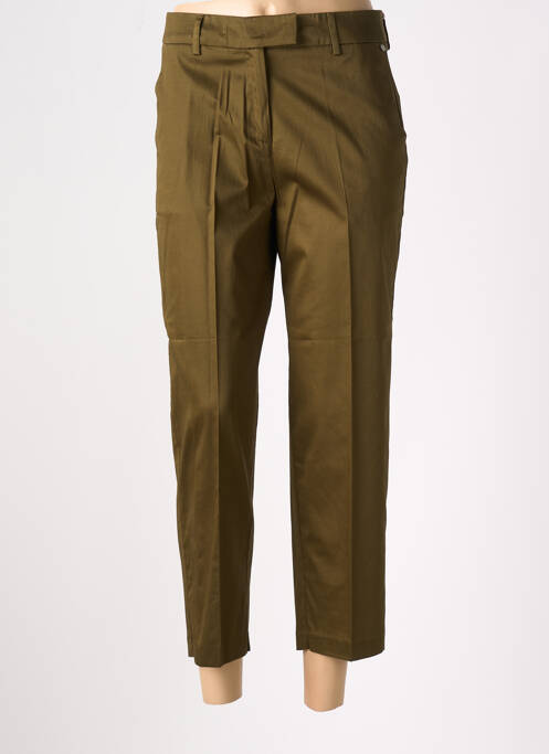 Pantalon 7/8 fermeture zippée sous rabat avec crochet taille normale vert LION OF PORCHES femme
