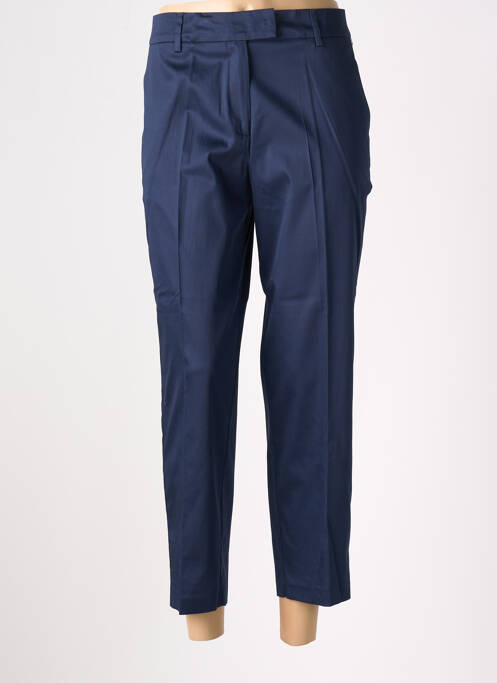 Pantalon 7/8 fermeture zippée sous rabat avec crochet taille normale bleu LION OF PORCHES femme