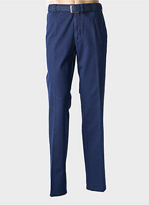 Pantalon chino stretch taille normale bleu MEYER homme