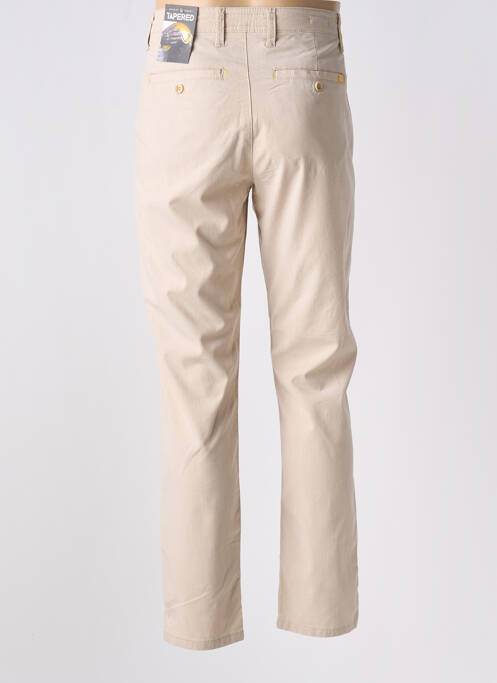 Pantalon chino beige BENSON & CHERRY pour homme