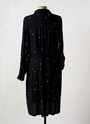 Robe mi-longue imprimé fantaisie manches longues noir SANDWICH femme