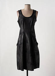 Robe mi-longue sans manche sans manche noir 3322 femme