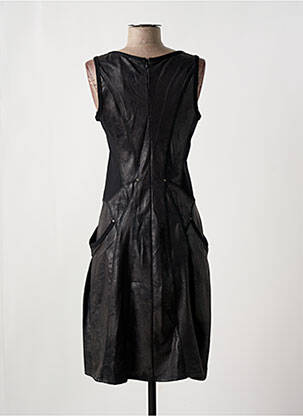 Robe mi-longue sans manche sans manche noir 3322 femme