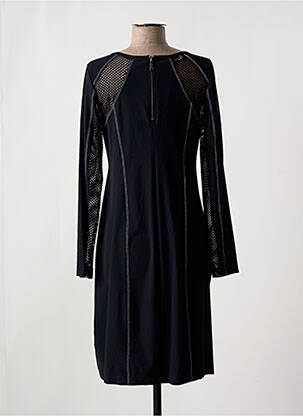 Robe mi-longue manches longues manches longues noir MC PLANET femme