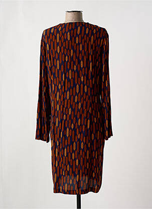 Robe mi-longue imprimé fantaisie manches longues bleu NICE THINGS femme