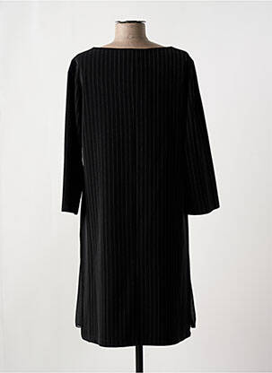 Robe mi-longue manches longues manches longues noir LAUREN VIDAL femme