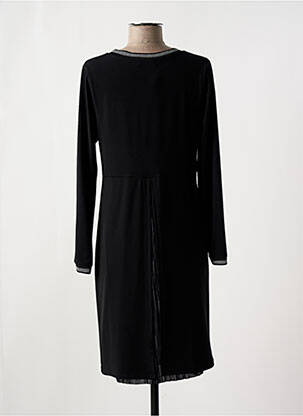 Robe mi-longue manches longues manches longues noir MC PLANET femme