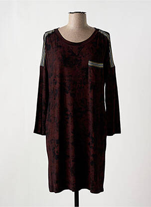 Robe mi-longue manches longues manches longues rouge MC PLANET femme