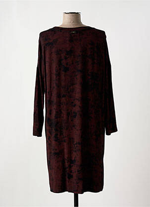 Robe mi-longue manches longues manches longues rouge MC PLANET femme