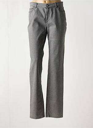 Pantalon large fermeture zippée sous rabat boutonné gris SAINT HILAIRE femme