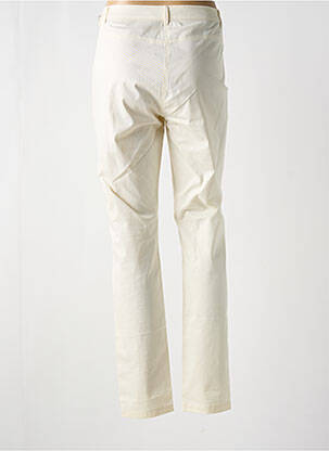 Pantalon droit tissage popeline taille basse beige SANDWICH femme