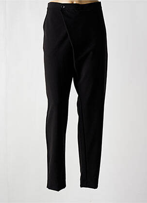 Pantalon droit tissage popeline noir 3322 femme