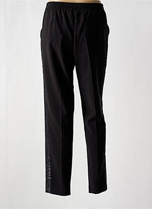 Pantalon droit tissage popeline noir LAUREN VIDAL femme